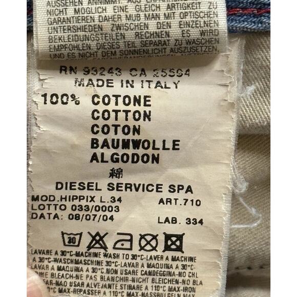 Diesel Industry Denim Jeans Straight Fit Men's Size 38x32 MADE IN ITALY - Picture 15 of 16